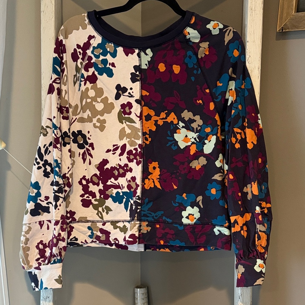 Maeve Multicolor Floral Sweatshirt